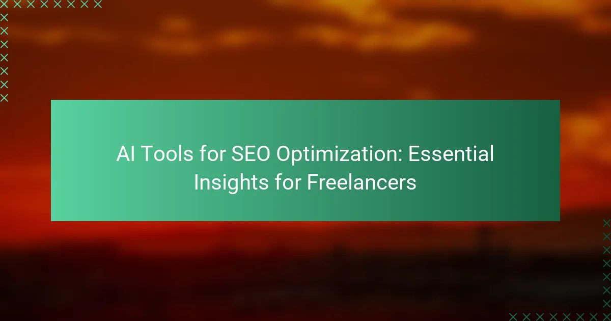 AI Tools for SEO Optimization: Essential Insights for Freelancers