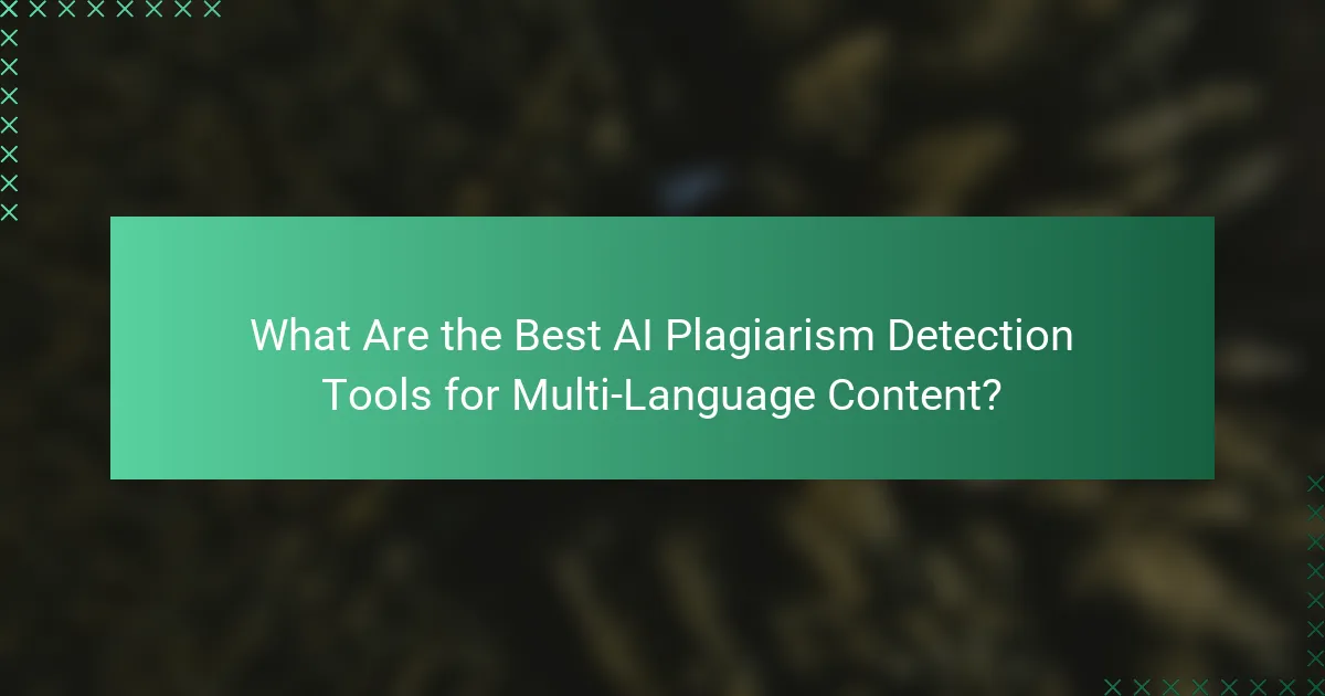 What Are the Best AI Plagiarism Detection Tools for Multi-Language Content?