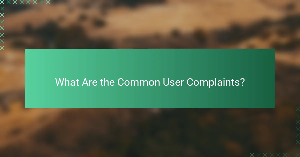 What Are the Common User Complaints?