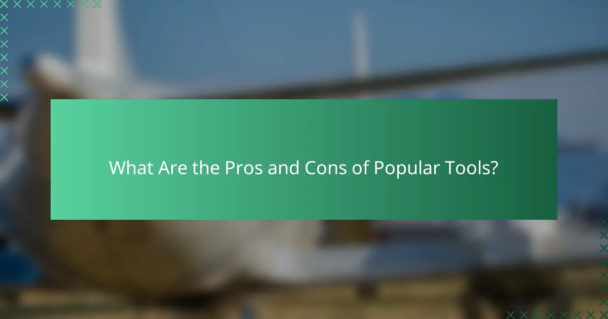 What Are the Pros and Cons of Popular Tools?