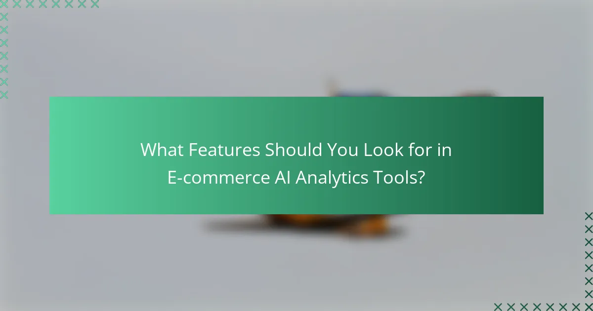 What Features Should You Look for in E-commerce AI Analytics Tools?